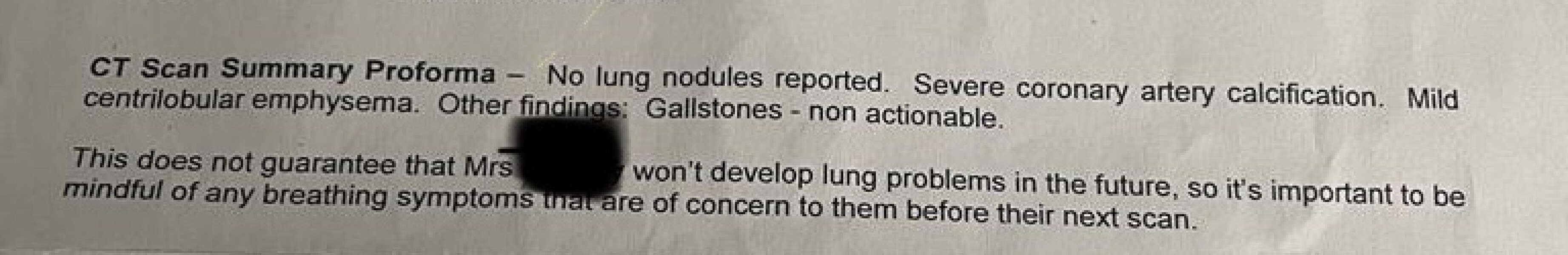 DM invited for a ‘targeted lung health care check’ letter of findings sent through post………