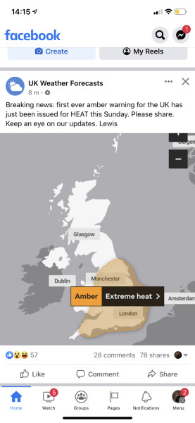 We need to talk about the weather and the potential for extreme heat - RED WARNING issued