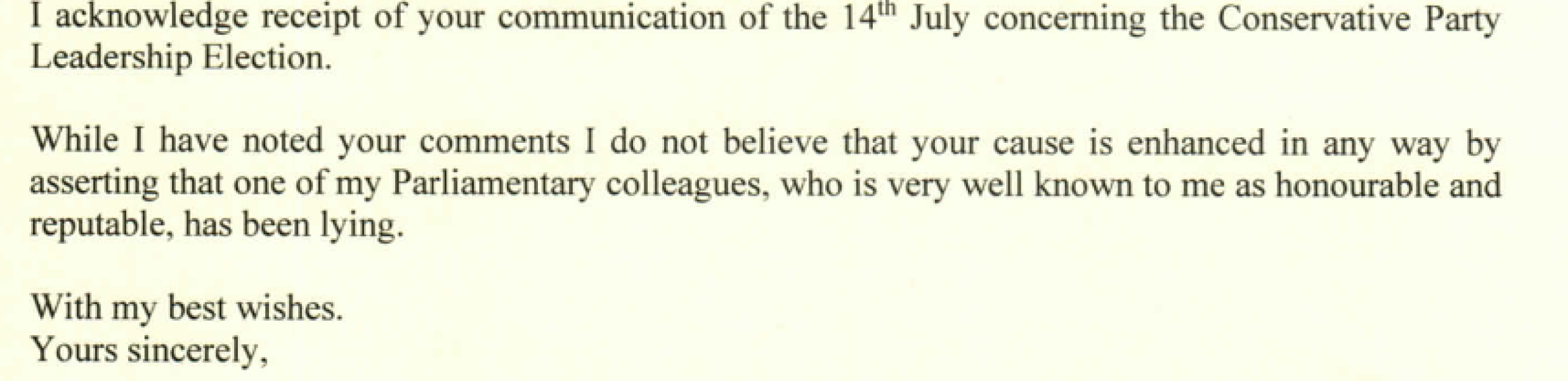 Help me reply to my MP about Penny Mordaunt please!