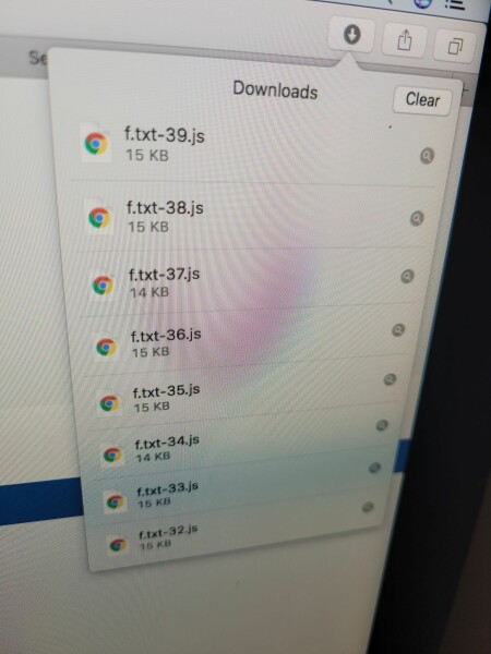 Clicking on threads is automatically downloading files to my mac
