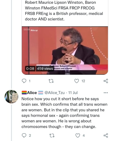 Sir Robert Winston says you can't change sex