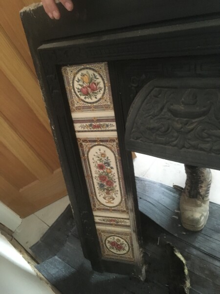 100+yr old fireplace needs lots of TLC - incl new tiles, reclaimed or replica?
