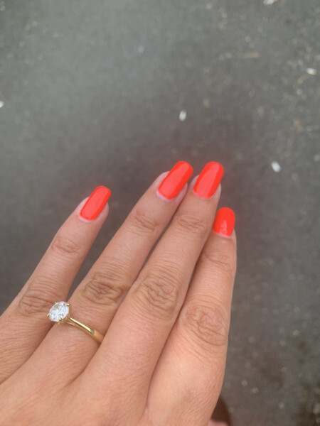 What nail colour do you have on? What colour is in fashion?
