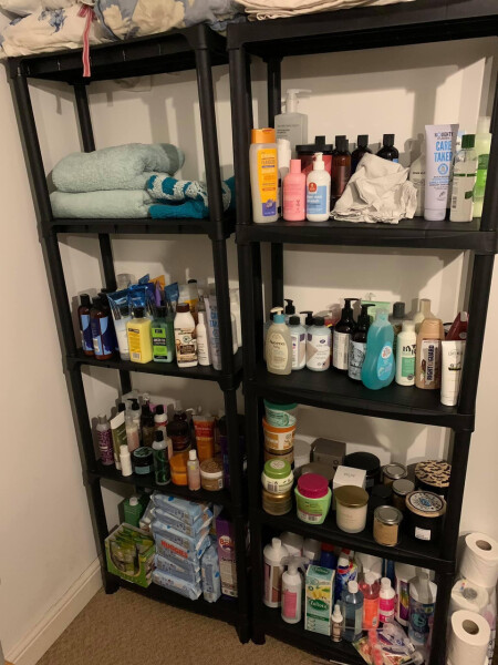 To use or to chuck insane accumulation of toiletries?