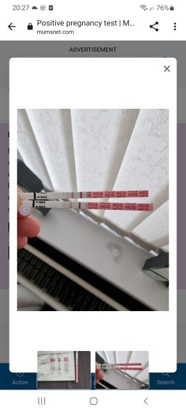 Positive pregnancy test