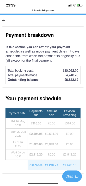 Love Holidays wanting to charge me almost double after I have booked our holiday
