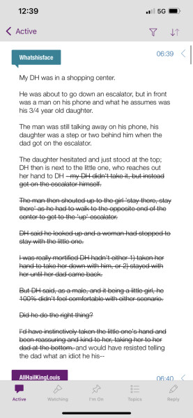 DH didn't help little girl 