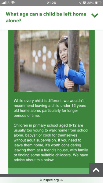 Letting children out of sight at a park