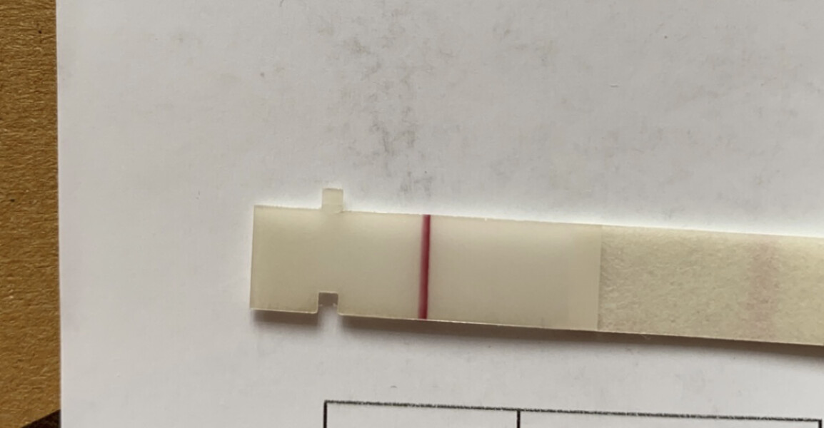 Faint positive or evap/indent