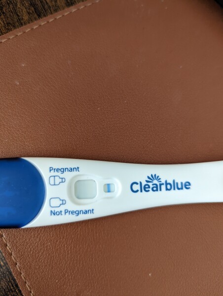 Clear blue pregnancy test - weird line - see pic