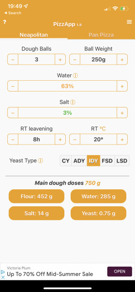 Pizza dough