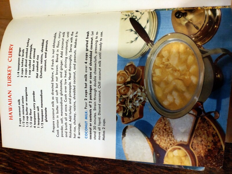 Homemade curries in the 70s.