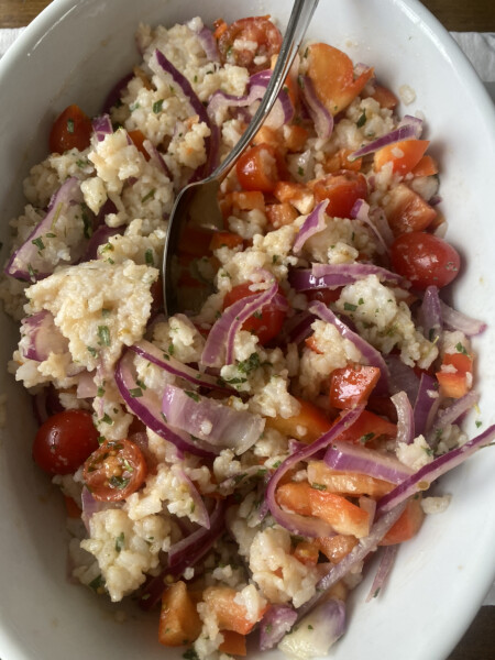 How can I save this rice salad?