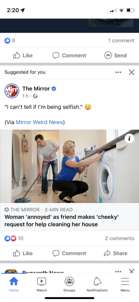 To not want to clean her flippin' house and to.be annoyed that she asked.