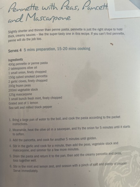 What's for tea?