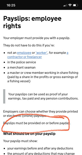 When do you get your payslips?