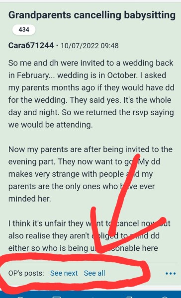 Grandparents cancelling babysitting