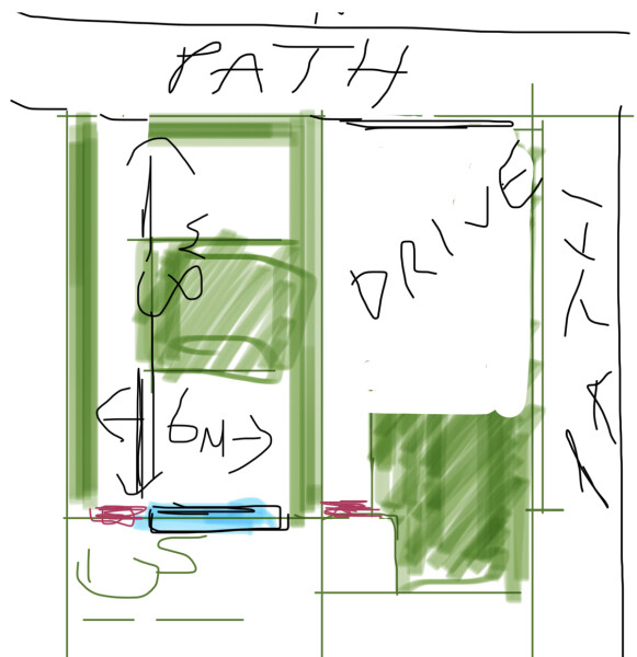 Boundary with neighbours with diagram 