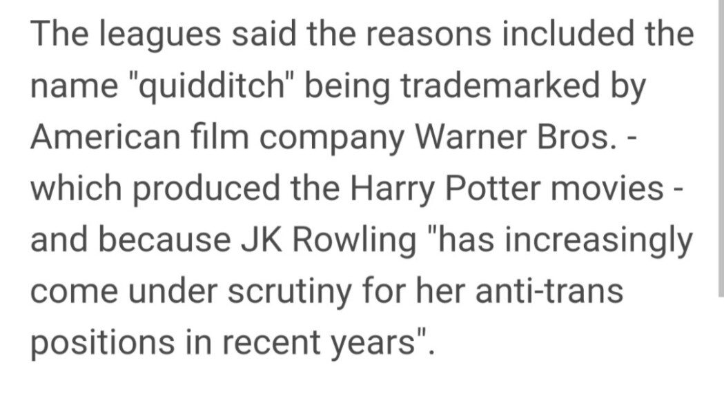 Quidditch rebrand