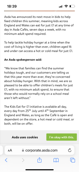 To think the 'kids eat out for less' offers don't actually help 