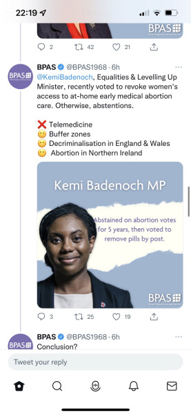 Kemi Badenoch through to next round