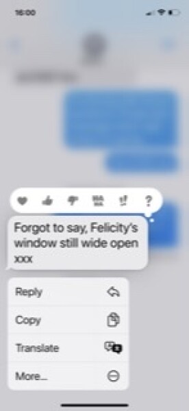 How are people "liking" or "loving" text messages?