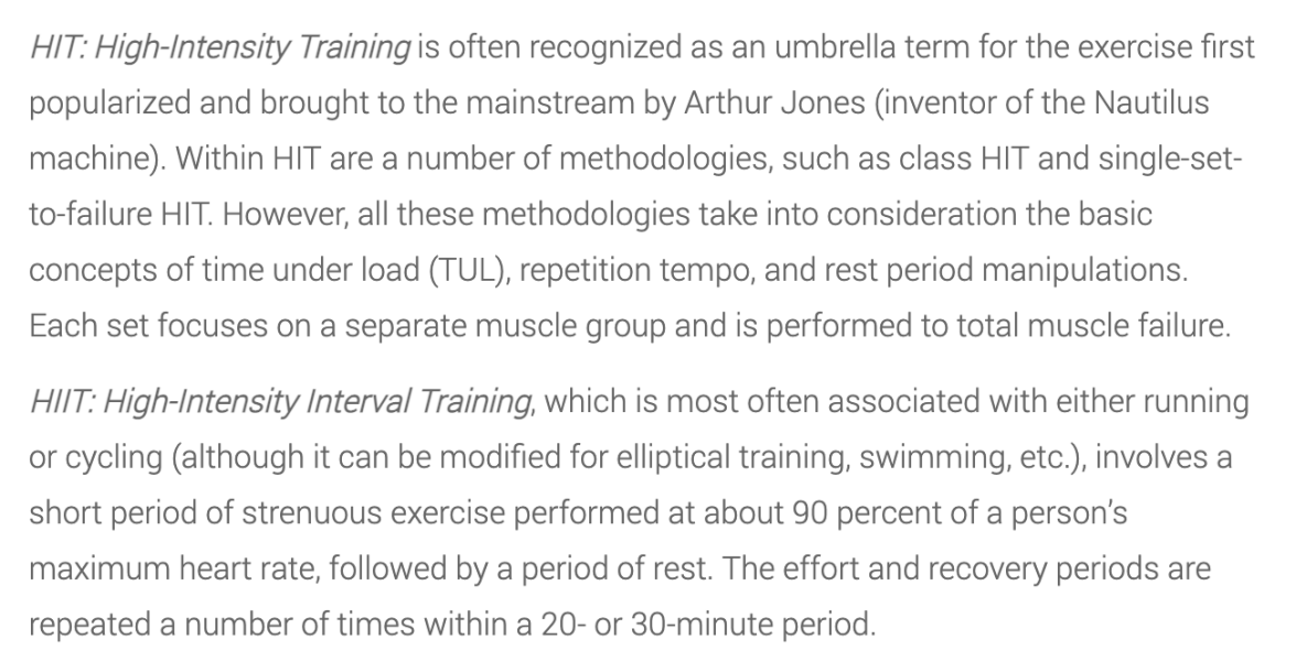 Vigorous exercise study