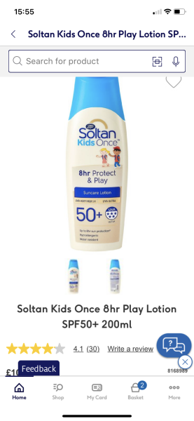 Best waterproof suncream