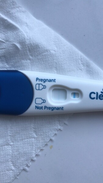 Clear blue pregnancy test - weird line - see pic