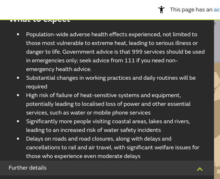 Met office RED WARNING for extreme heat.