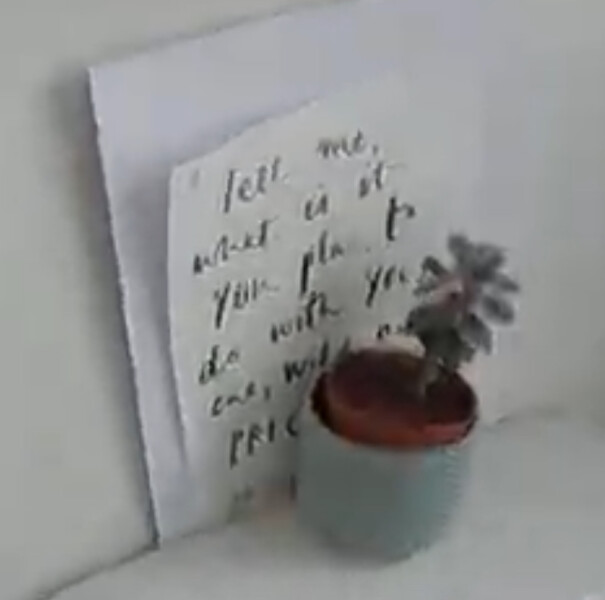 Property - what does the note in the bathroom say