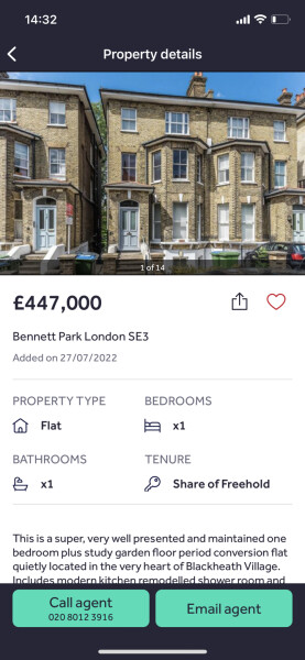 London flat for 450,000