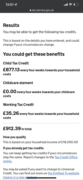 To think the child benefit arrangements are unfair?