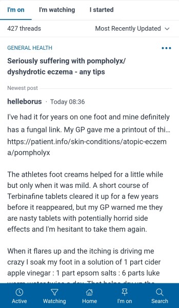 Feature update - Threads I’m on / Watching / Started lists