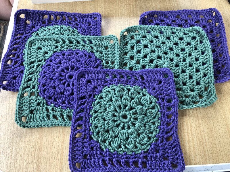 Woolly Hugs. A Blanket for lovely JungleZgok whose wonderful teenage son has died. 