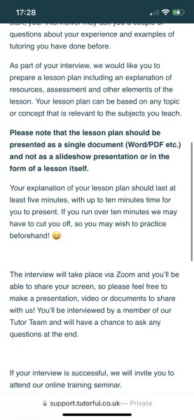 Tutorful interview - HELP!