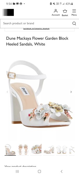 White floral sandals