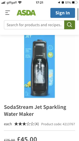 Soda stream for sparkling water