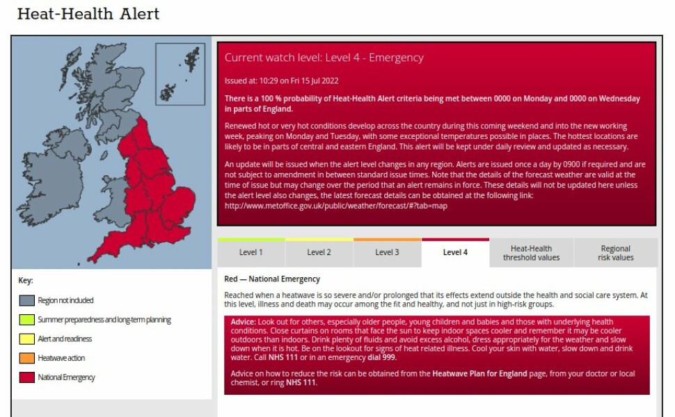 We need to talk about the weather and the potential for extreme heat - RED WARNING issued