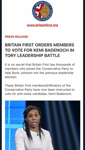 Kemi Badenoch through to next round