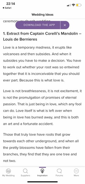 Wedding readings that aren't shit