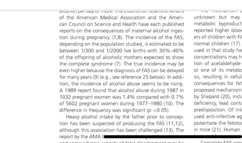 Drinking while pregnant