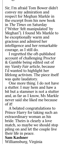Tom Bower's book on Meghan Markle