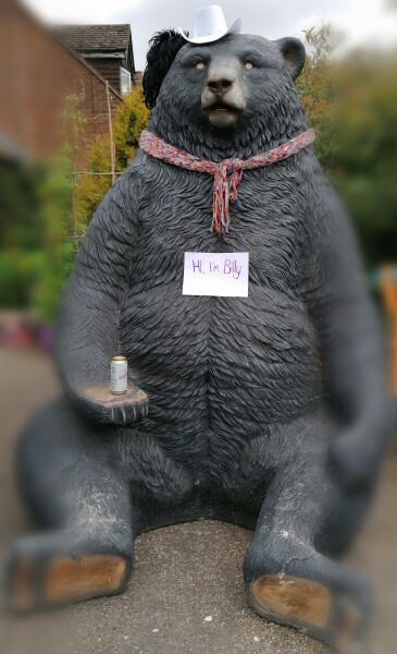 A large bear has appeared in my brother in laws drive... 