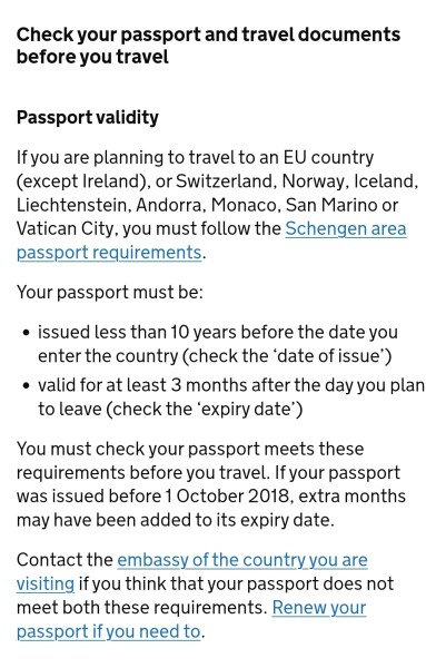 Passport validity 
