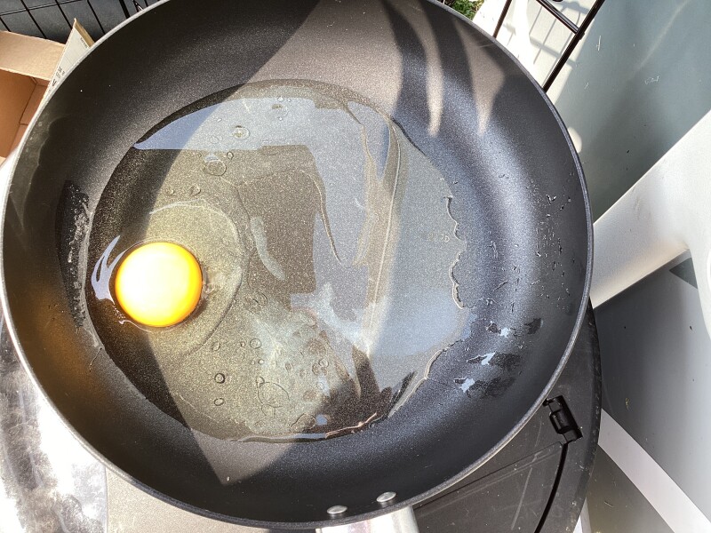 To see if I can cook an egg on my patio in this heat.