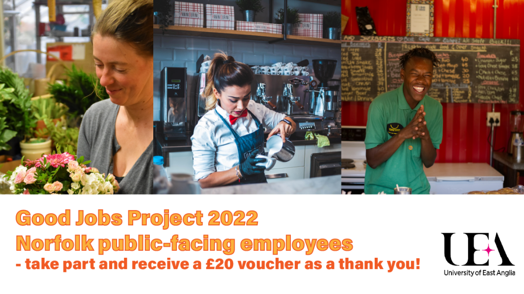 Do you work in retail, hospitality, care in Norfolk? Take part in Good Jobs Project