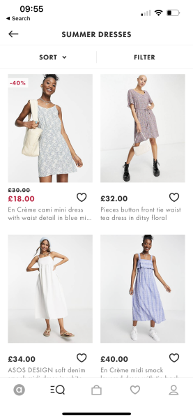 Low cut dresses!
