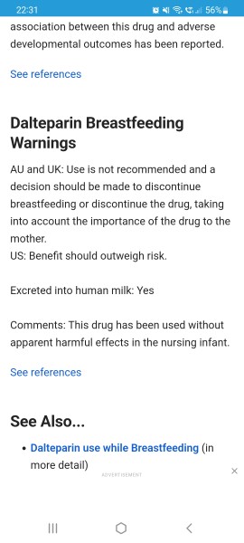 Covid positive at 35 weeks - Fragmin injections?