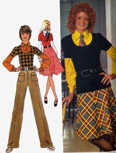 Just how fashionable was the colour brown for girl's clothes in the 70s?